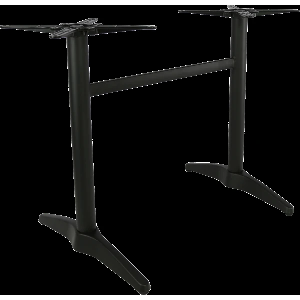 Durafurn Astoria Black Twin Table Base - For 1200x800 tops