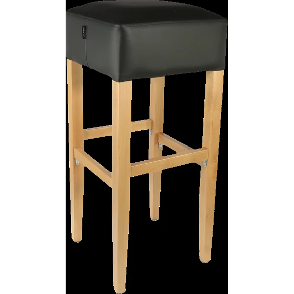 Durafurn Apollo Stool - Trojan Oak - Black Vinyl