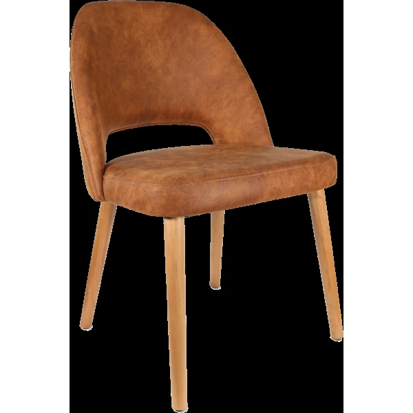 Durafurn Semifreddo Chair - Trojan Oak Legs/Tan Fabric