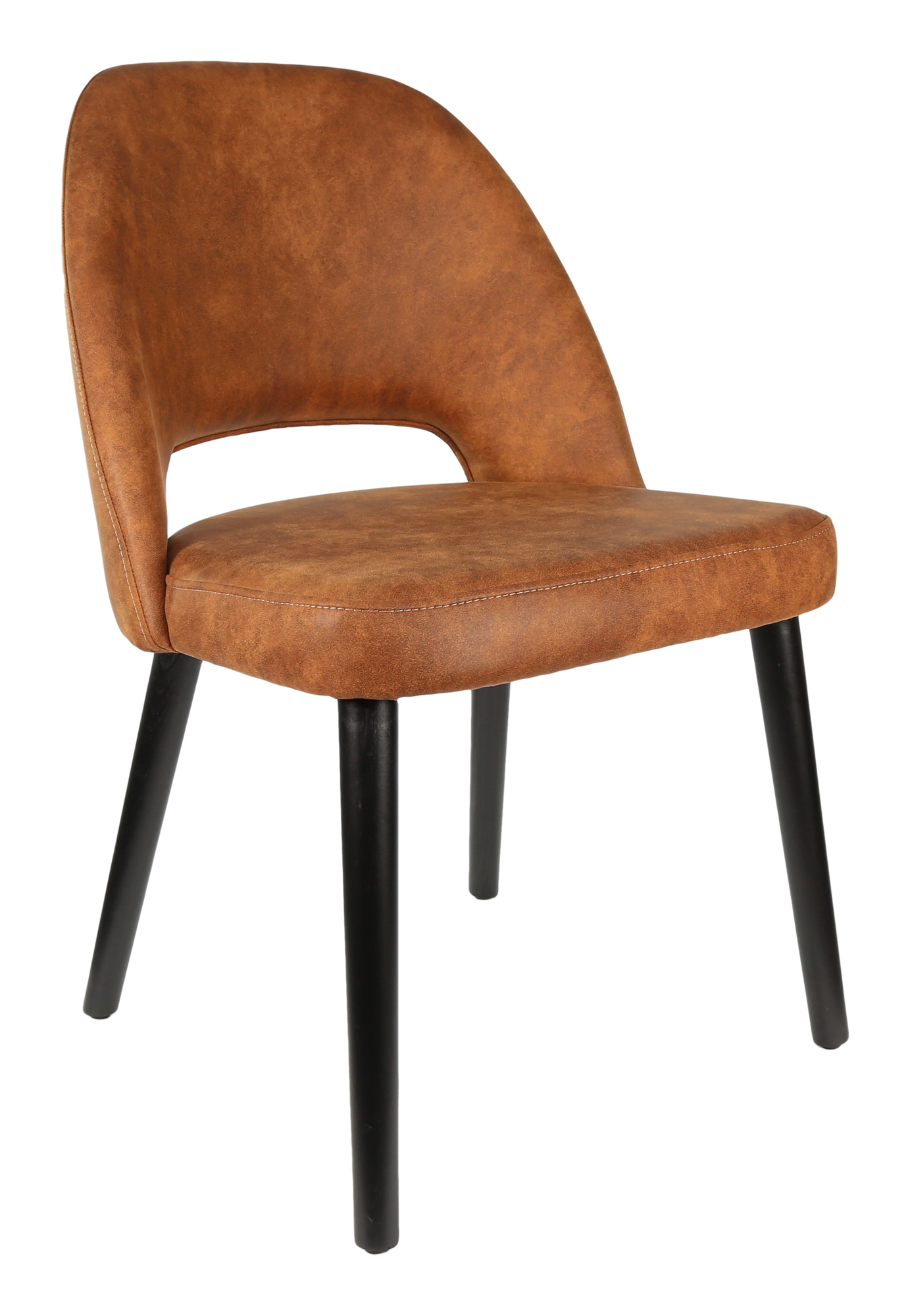 Durafurn Semifreddo Chair - Black Legs/Tan Fabric