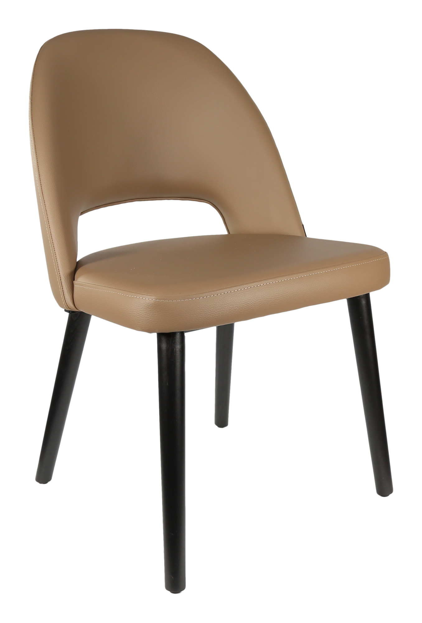 Durafurn Semifreddo Chair - Black Legs/Taupe Vinyl