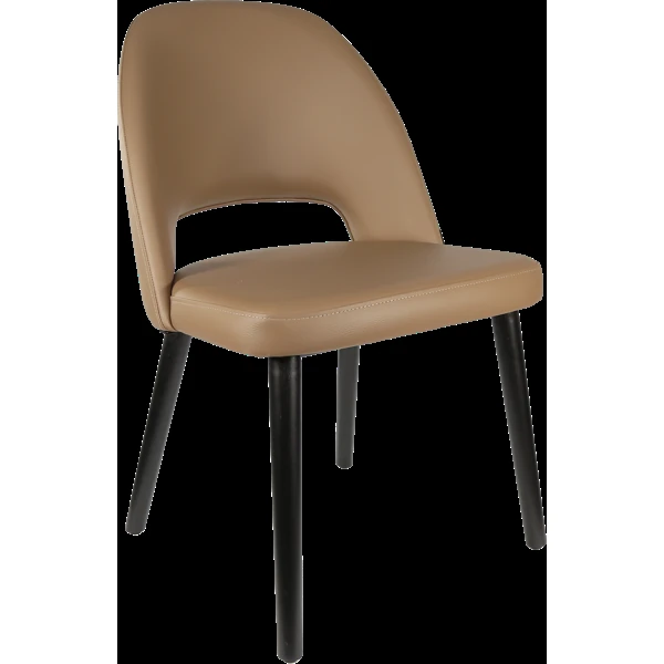 Durafurn Semifreddo Chair - Black Legs/Taupe Vinyl