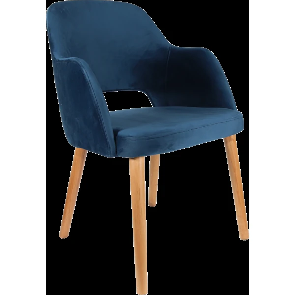 Durafurn Sorbet Chair - Trojan Oak Legs/Denim Velvet