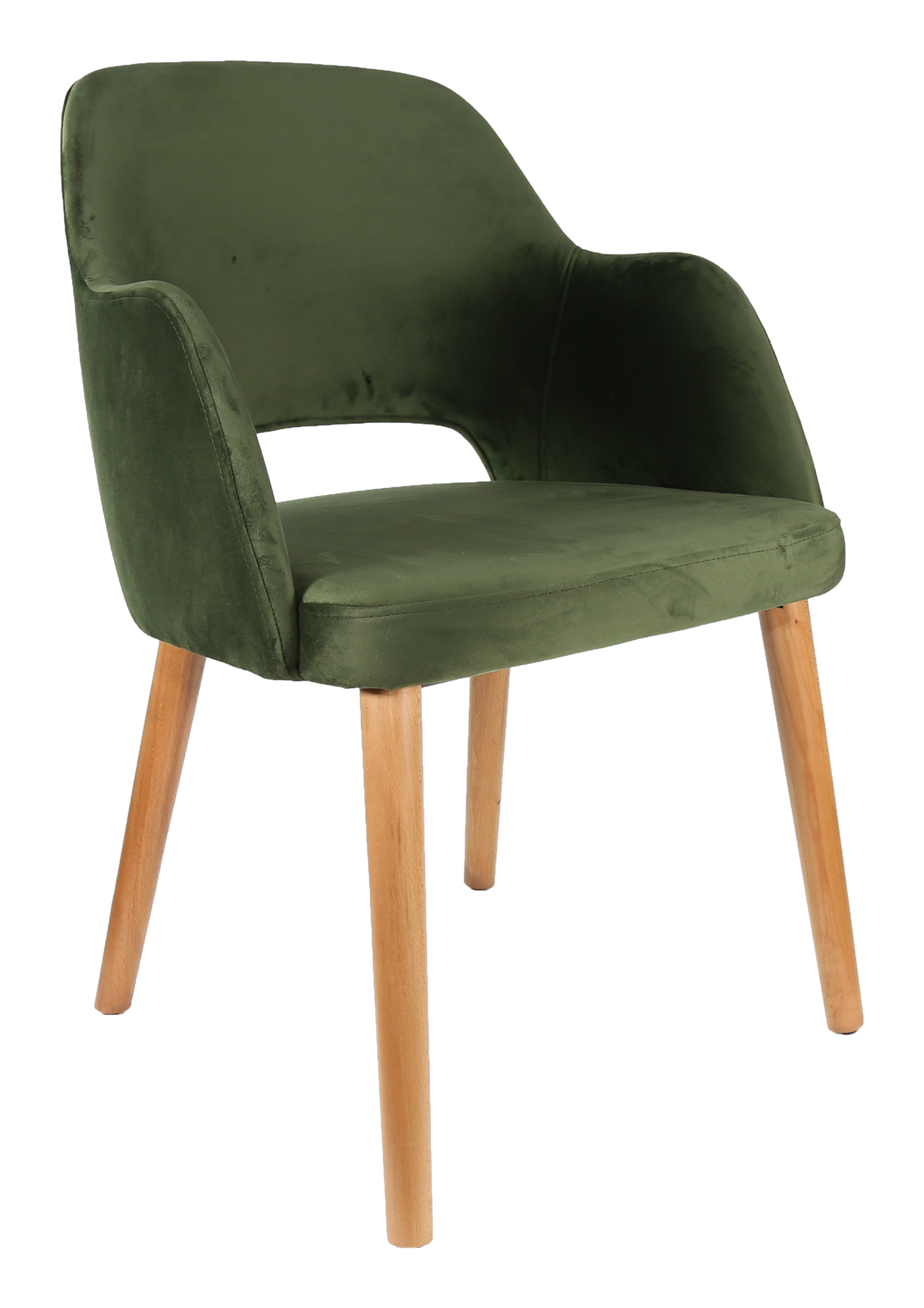Durafurn Sorbet Chair - Trojan Oak Legs/Avocado Velvet