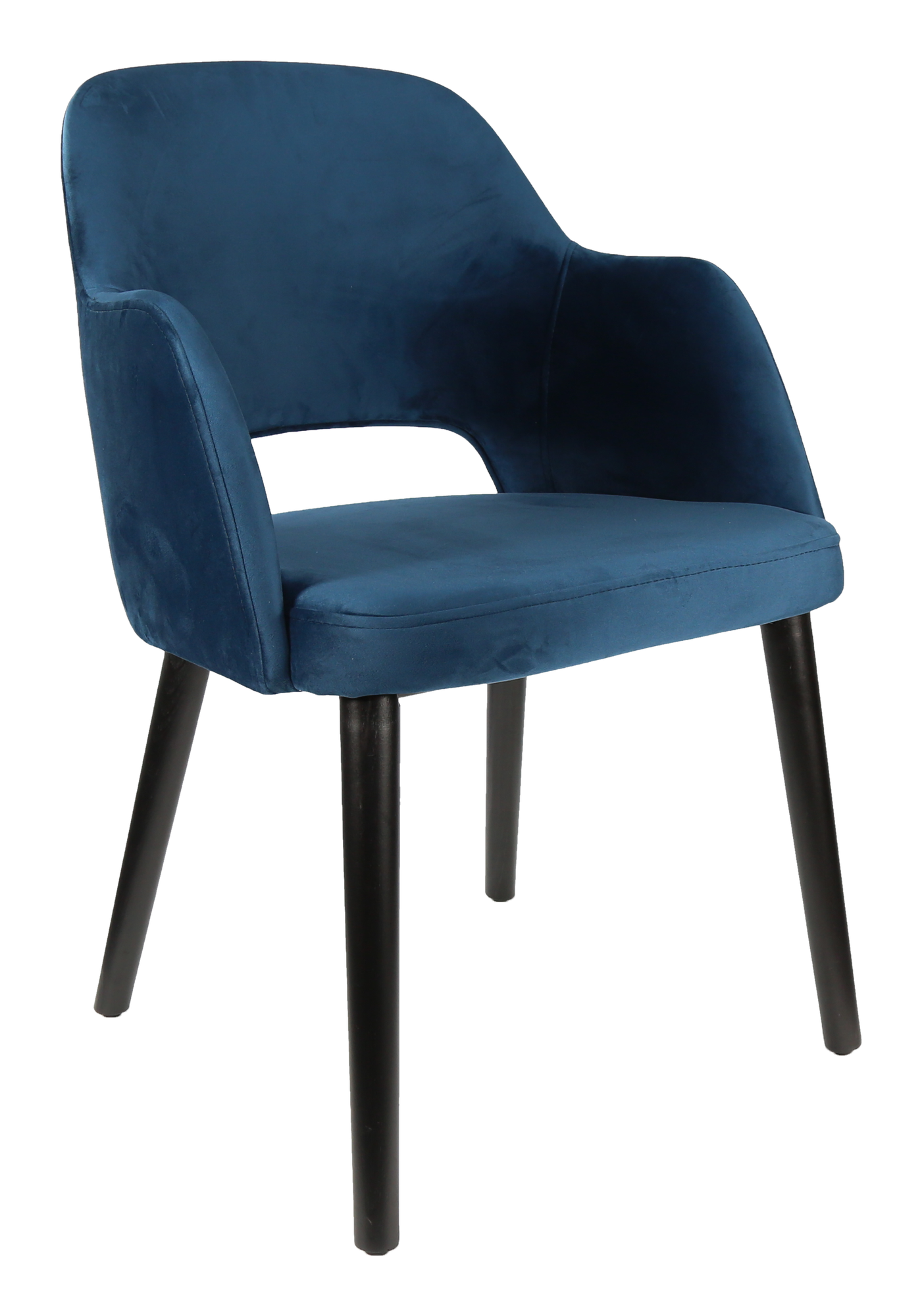 Durafurn Sorbet Chair - Black Legs/Denim Velvet