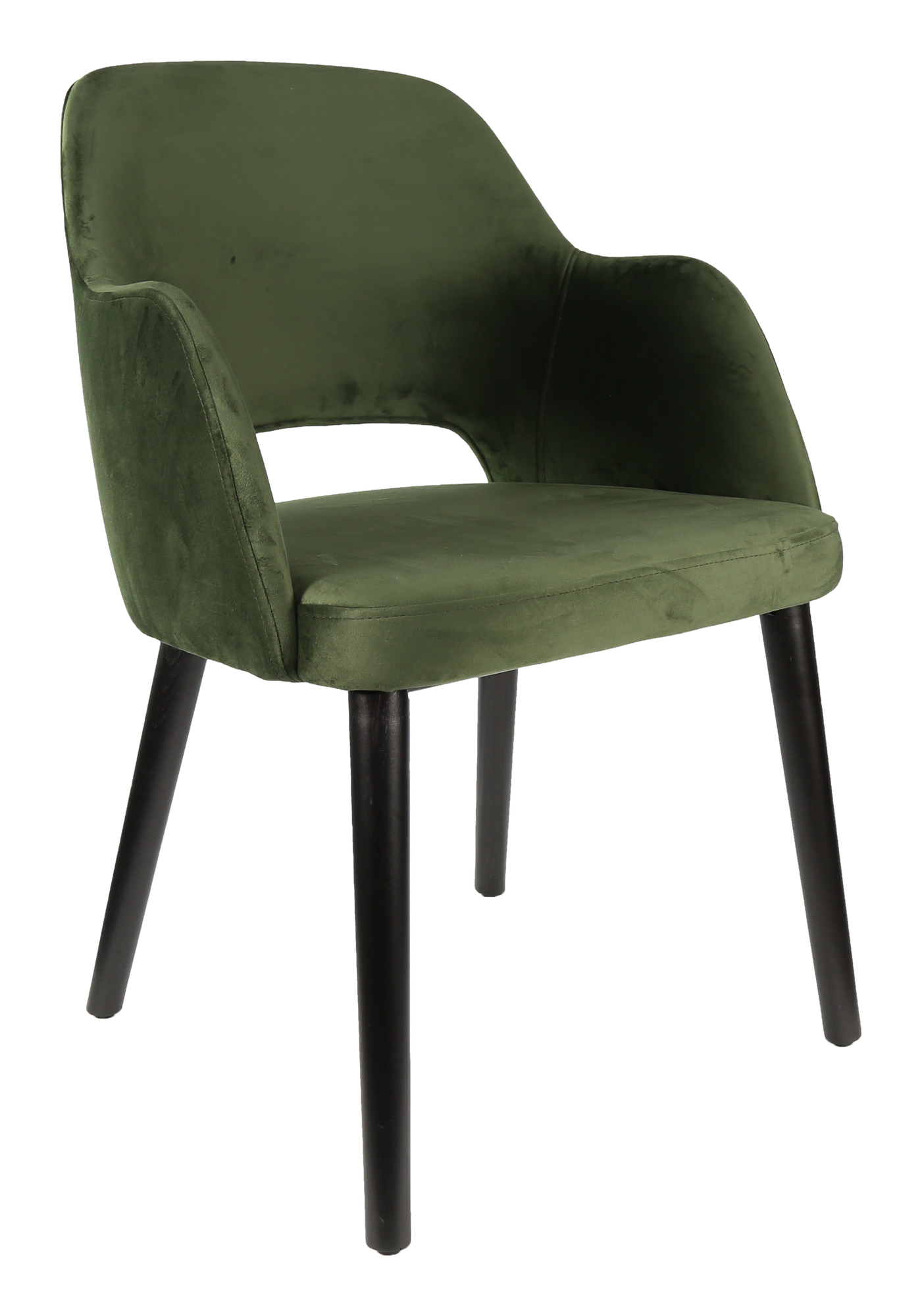 Durafurn Sorbet Chair - Black Legs/Avocado Velvet