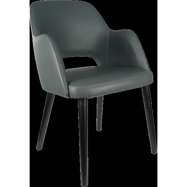Durafurn Sorbet Chair - Black Legs/Anthracite Vinyl