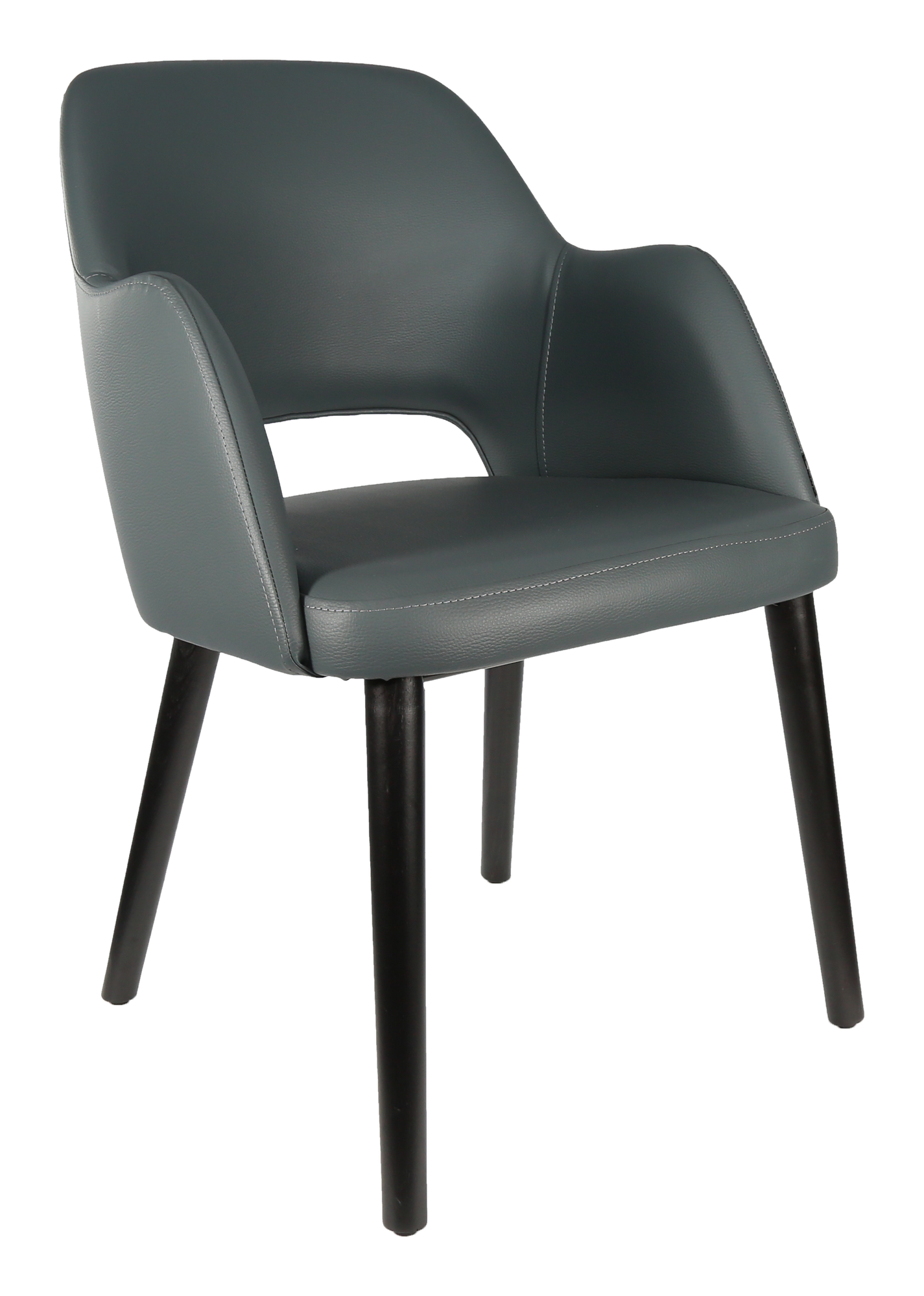 Durafurn Sorbet Chair - Black Legs/Anthracite Vinyl