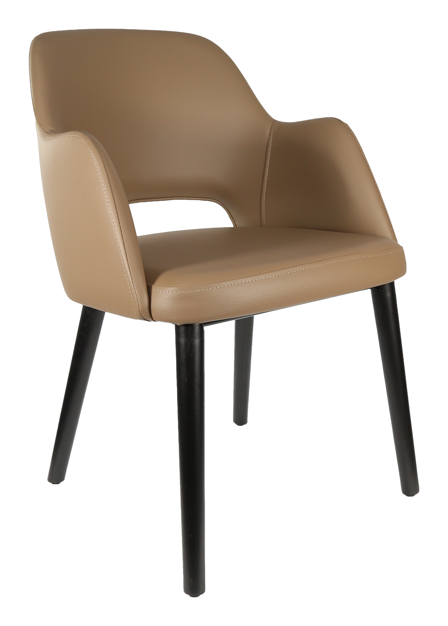 Durafurn Sorbet Chair - Black Legs/Taupe Vinyl