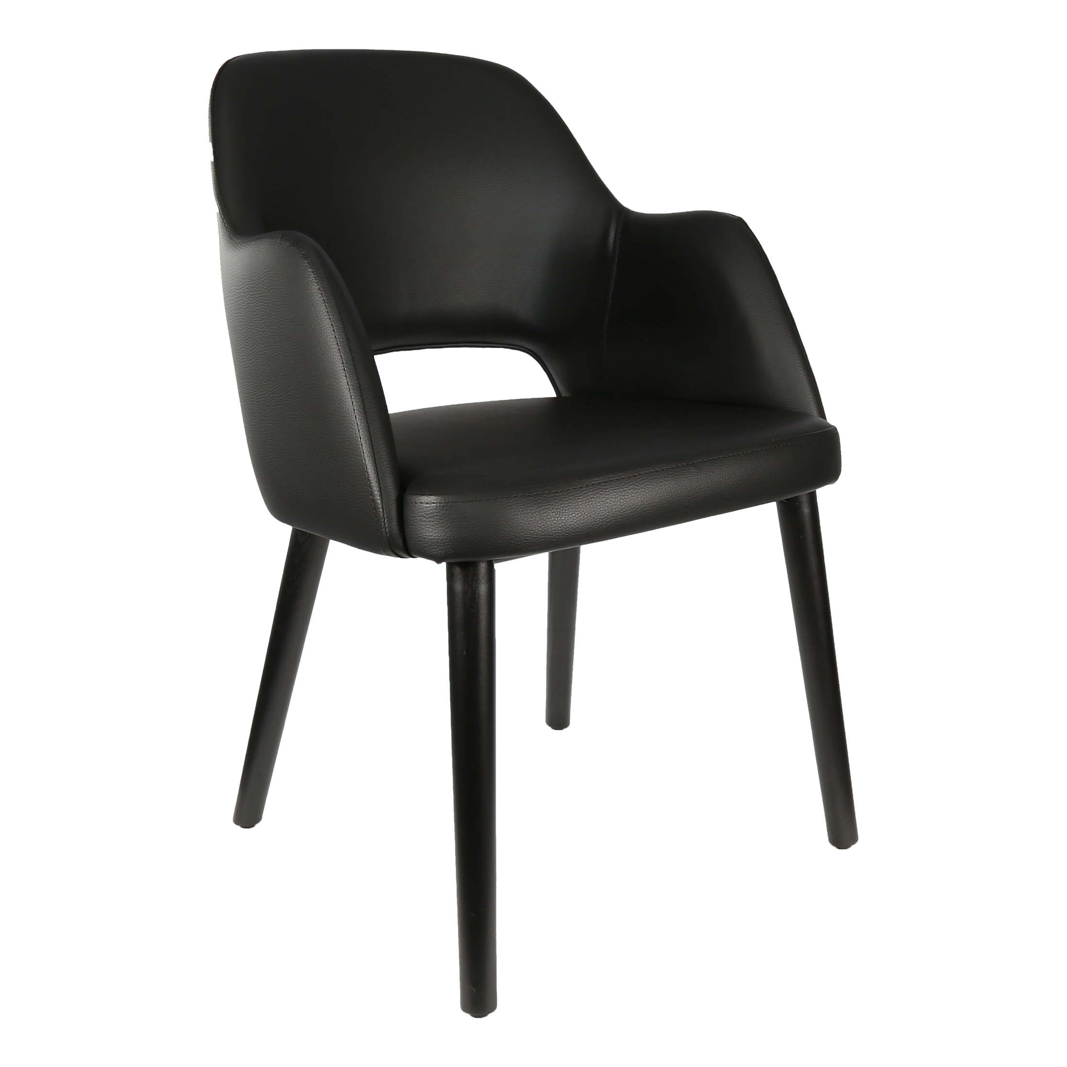 Durafurn Sorbet Chair - Black Legs/Black Vinyl