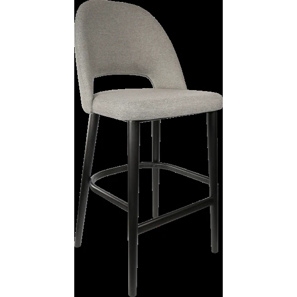 Durafurn Semifreddo Stool - Black Legs/Taupe Woven Fabric