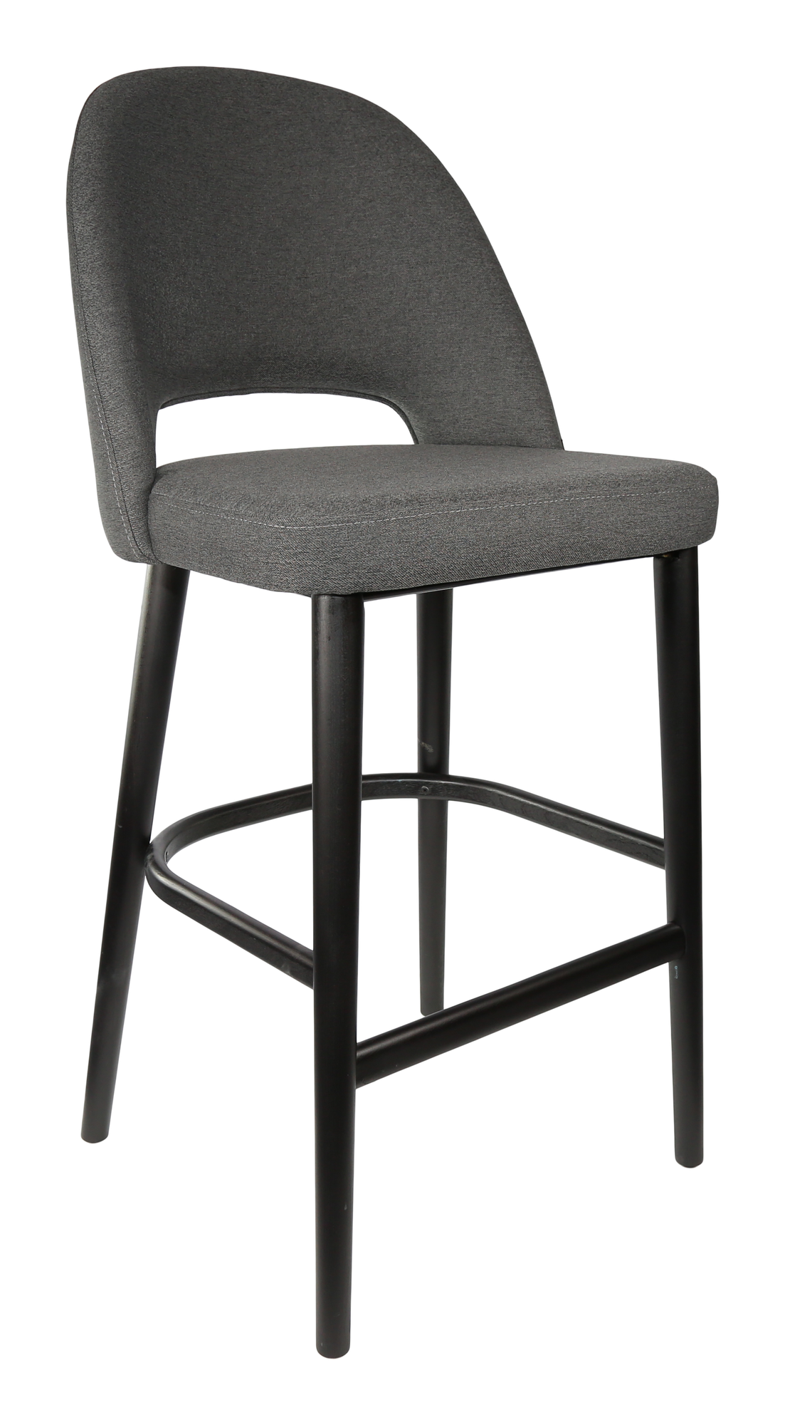 Durafurn Semifreddo Stool - Black Legs/Anthracite Woven Fabric