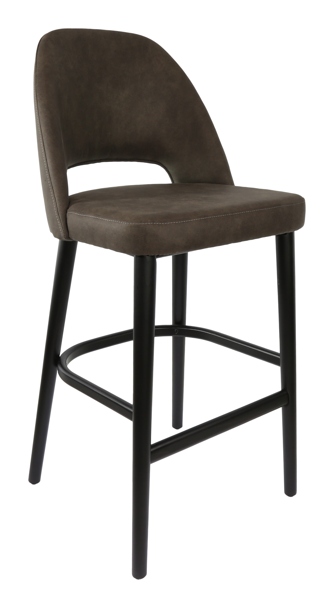 Durafurn Semifreddo Stool - Black Legs/Charcoal Fabric