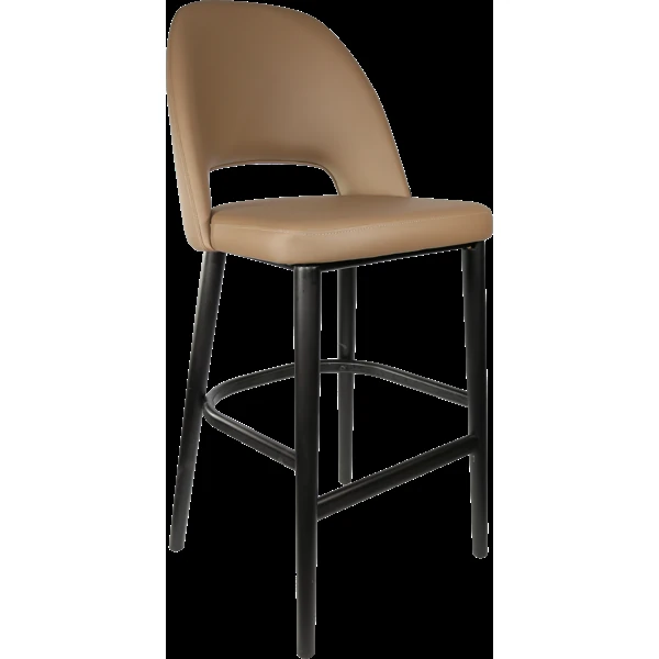 Durafurn Semifreddo Stool - Black Legs/Taupe Vinyl