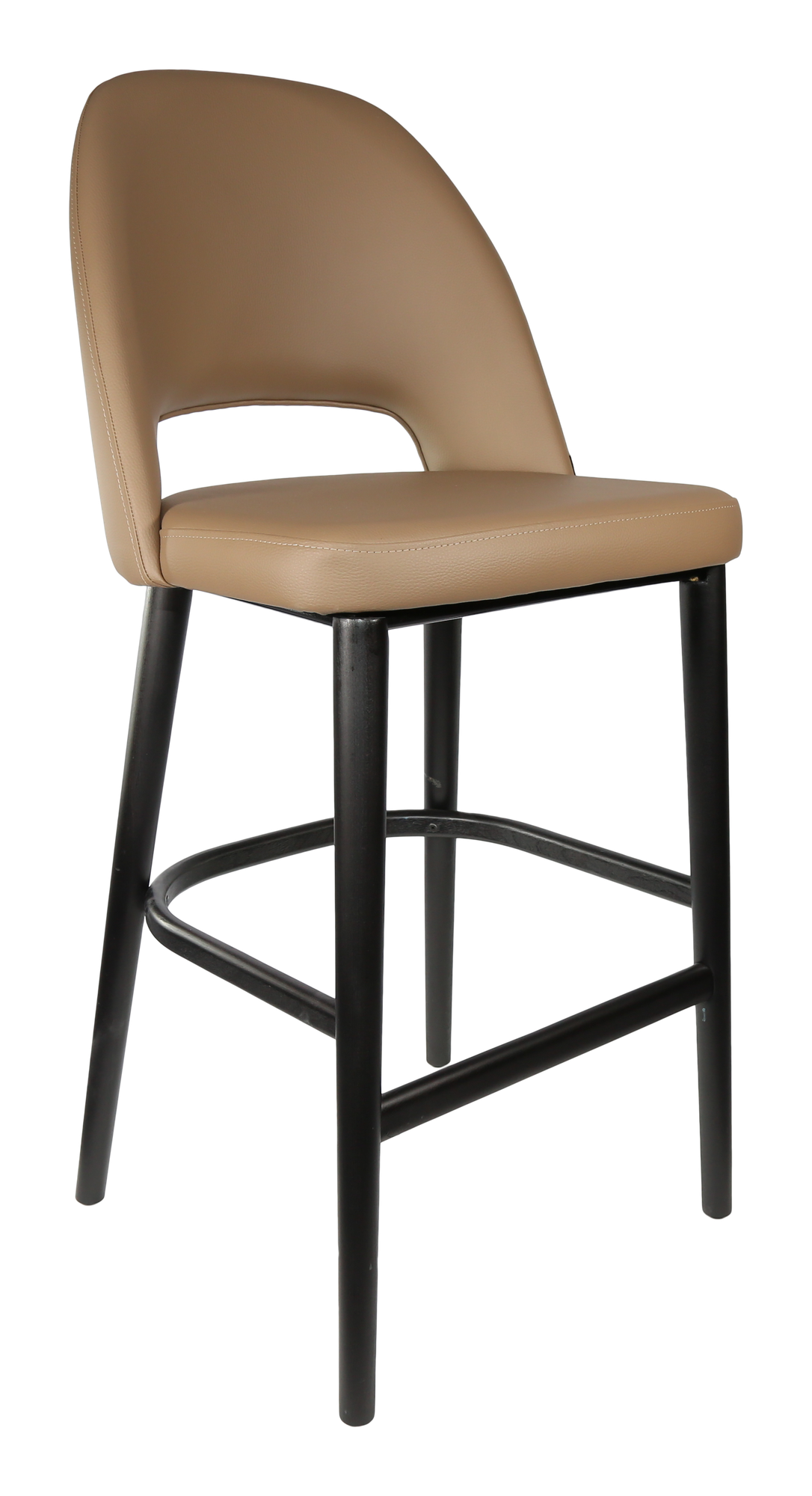 Durafurn Semifreddo Stool - Black Legs/Taupe Vinyl