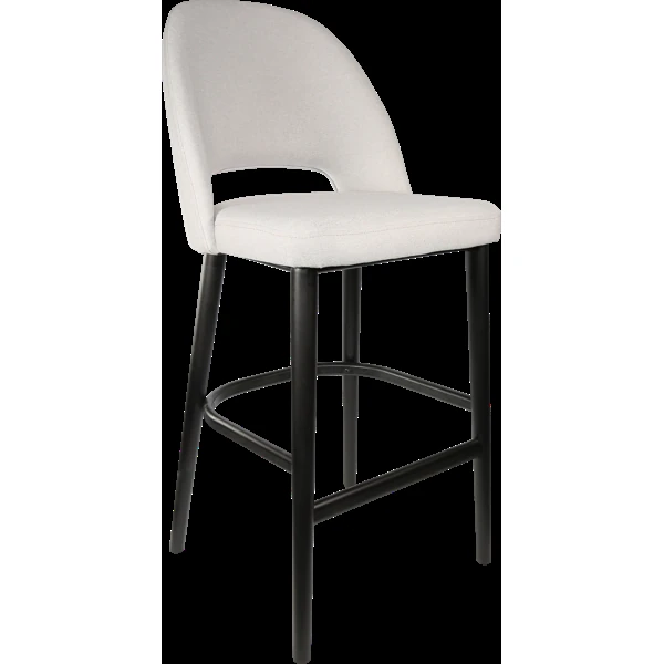 Durafurn Semifreddo Stool - Black Legs/ Light Grey Woven Fabric