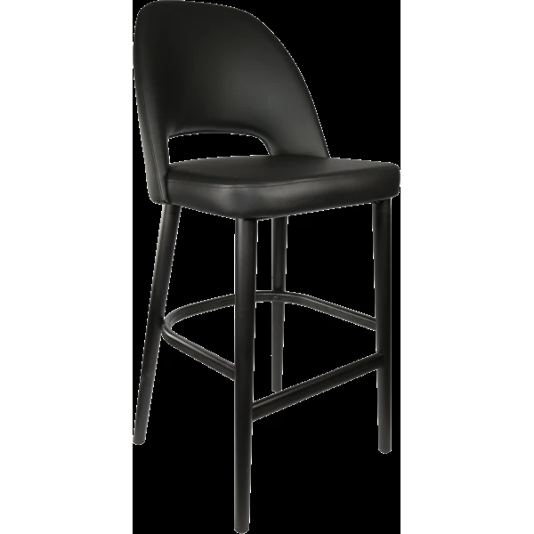 Durafurn Semifreddo Stool - Black Legs/Black Vinyl
