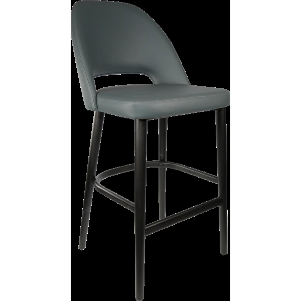 Durafurn Semifreddo Stool - Black Legs/Anthracite Vinyl