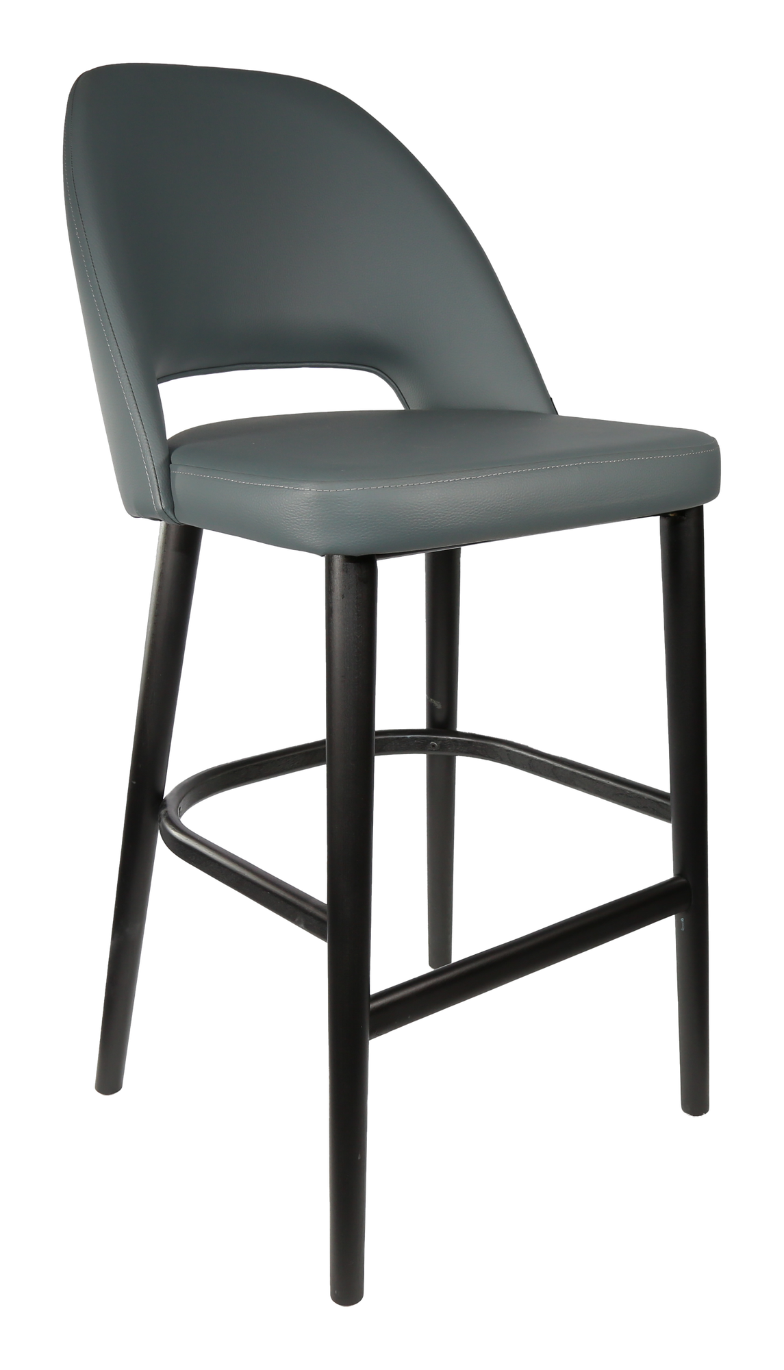Durafurn Semifreddo Stool - Black Legs/Anthracite Vinyl