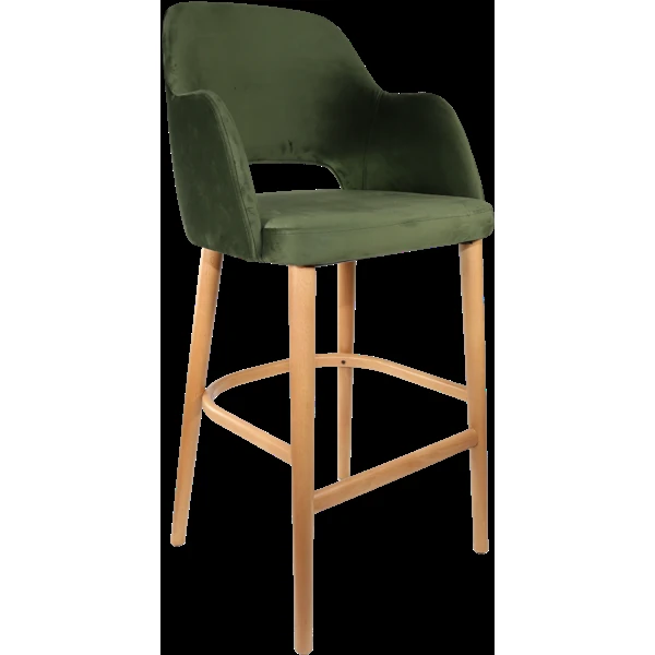 Durafurn Sorbet Stool - Trojan Oak Legs/Avocado Velvet