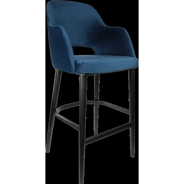 Durafurn Sorbet Stool - Black Legs/Denim Velvet