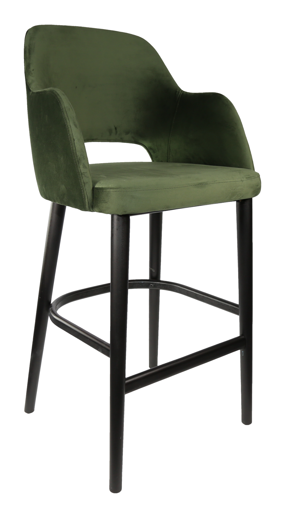 Durafurn Sorbet Stool - Black Legs/Avocado Velvet