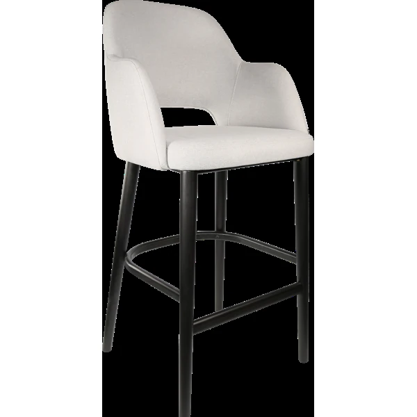 Durafurn Sorbet Stool - Black Legs/ Light Grey Woven Fabric