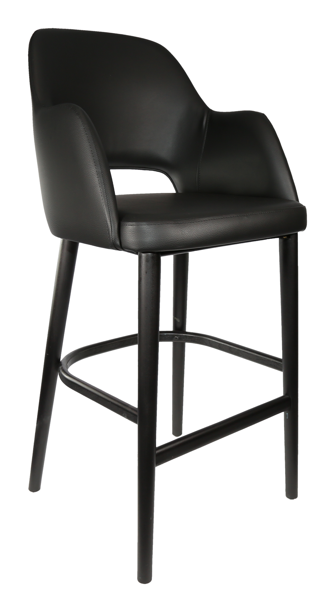 Durafurn Sorbet Stool - Black Legs/Black Vinyl