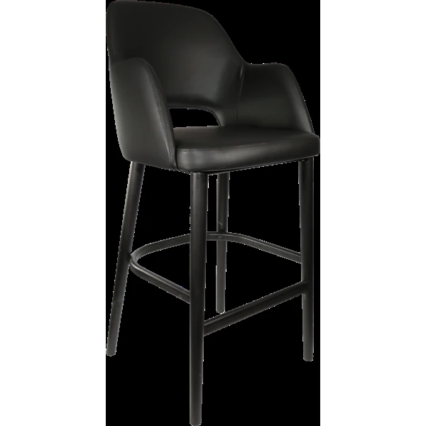 Durafurn Sorbet Stool - Black Legs/Black Vinyl