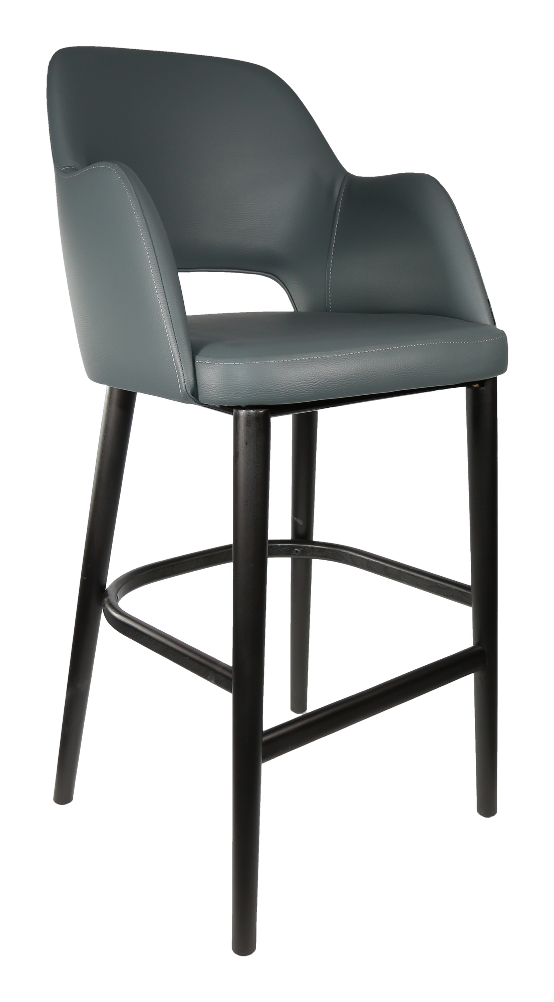 Durafurn Sorbet Stool - Black Legs/Anthracite Vinyl