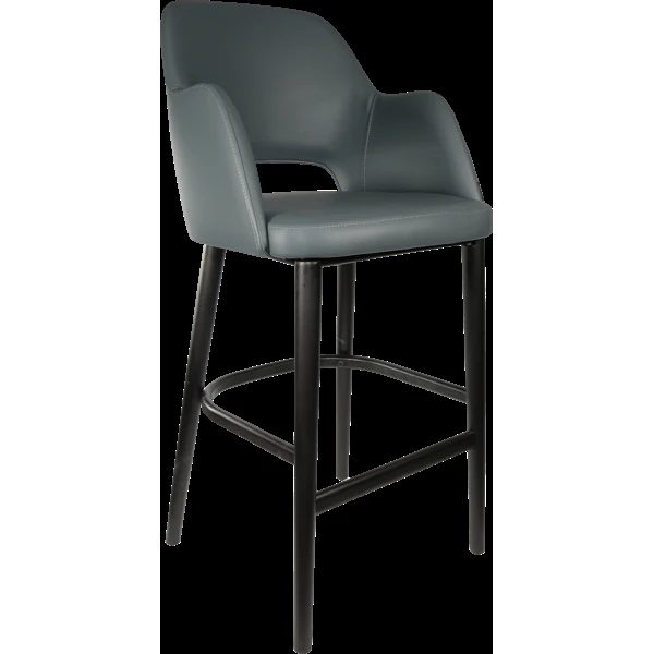 Durafurn Sorbet Stool - Black Legs/Anthracite Vinyl