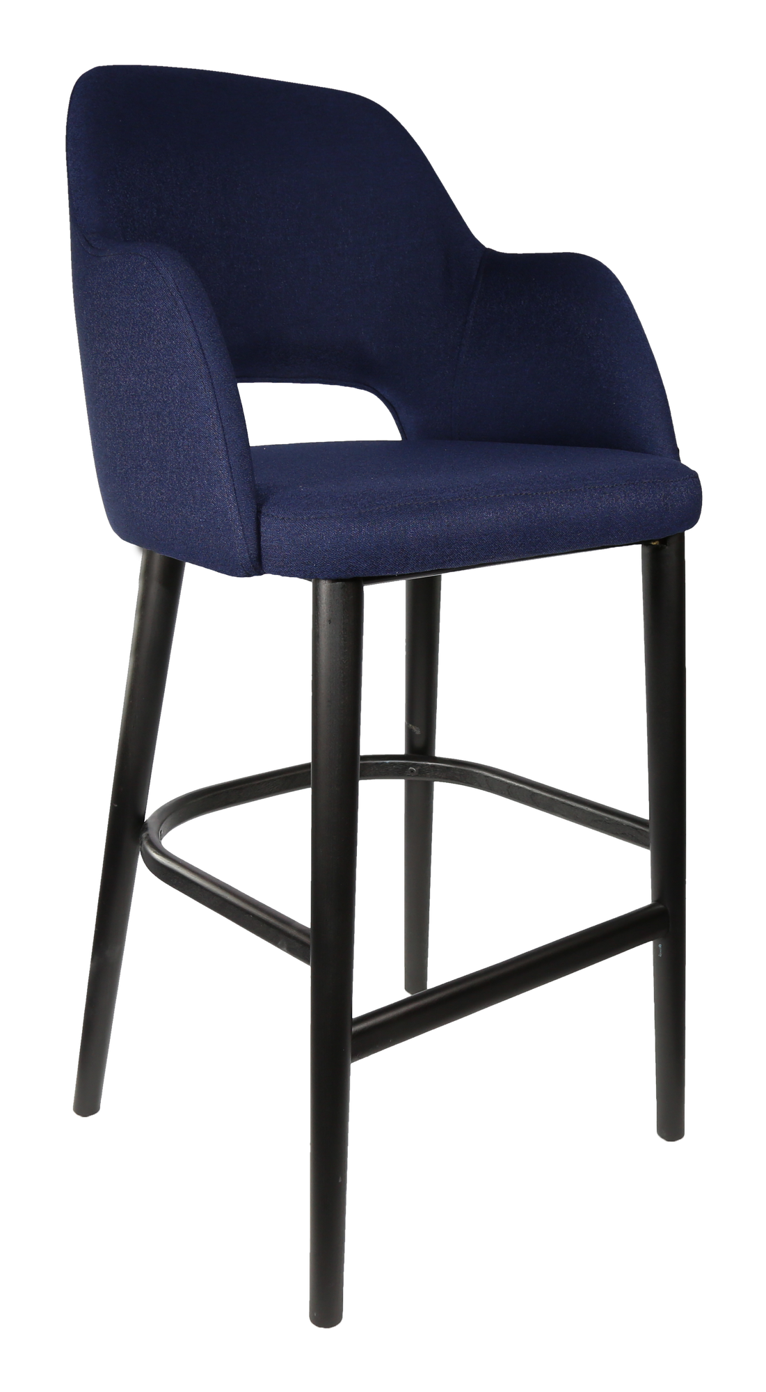 Durafurn Sorbet Stool - Black Legs/Navy Woven Fabric