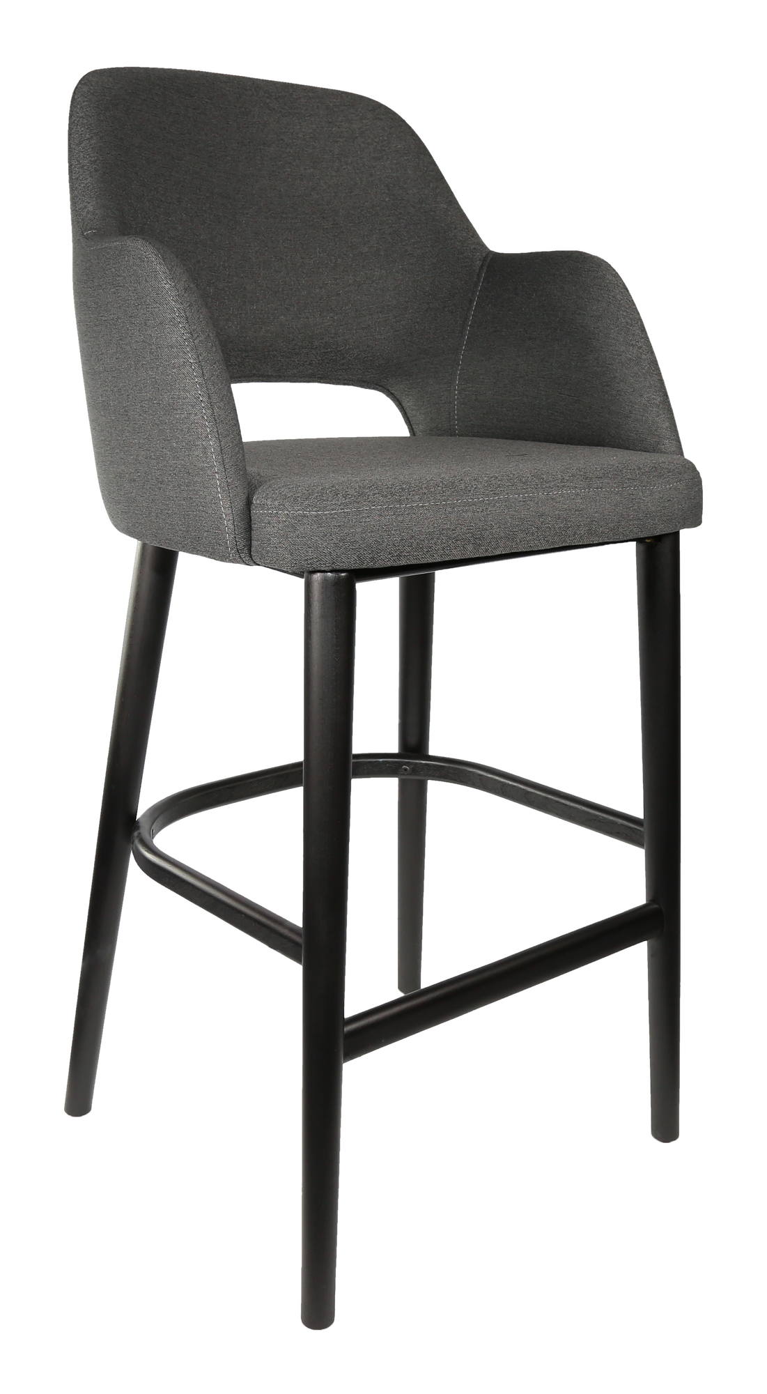 Durafurn Sorbet Stool - Black Legs/Anthracite Woven Fabric