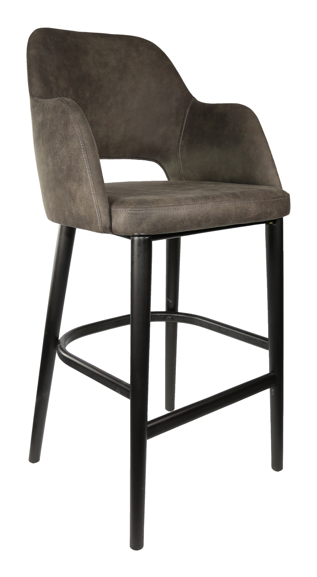 Durafurn Sorbet Stool - Black Legs/Charcoal Premium Vinyl