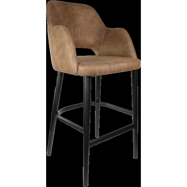 Durafurn Sorbet Stool - Black Legs/Mocha Premium Vinyl
