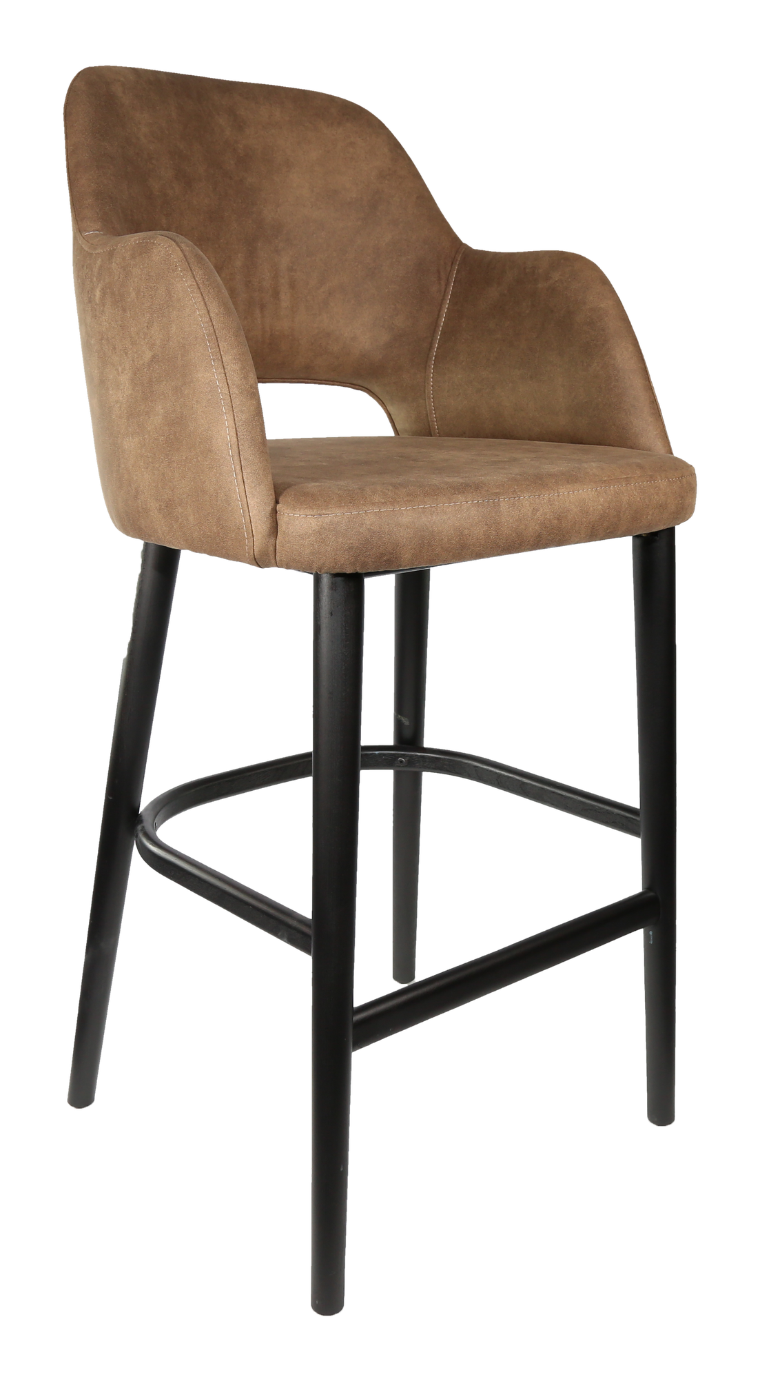 Durafurn Sorbet Stool - Black Legs/Mocha Premium Vinyl
