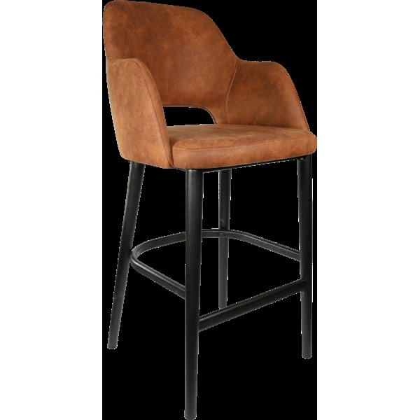 Durafurn Sorbet Stool - Black Legs/Tan Premium Vinyl