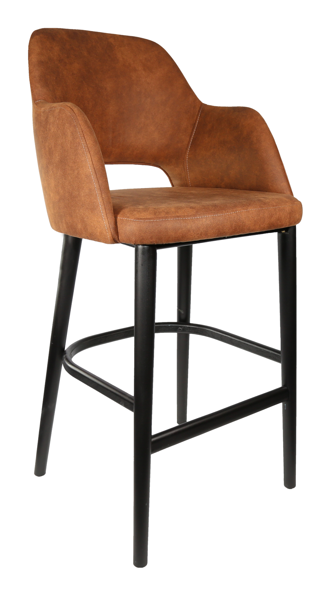 Durafurn Sorbet Stool - Black Legs/Tan Premium Vinyl