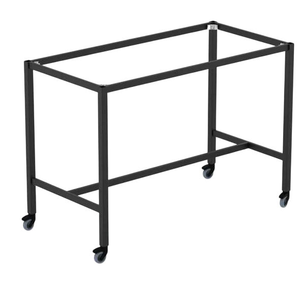 Durafurn Spire Square leg 950 Bar Height Frame 1340 x 490 x 950H - with 100mmH castors