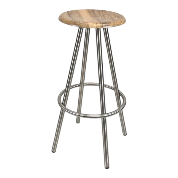 Durafurn Cruza Stainless Steel Stool with Gentas Stool Top