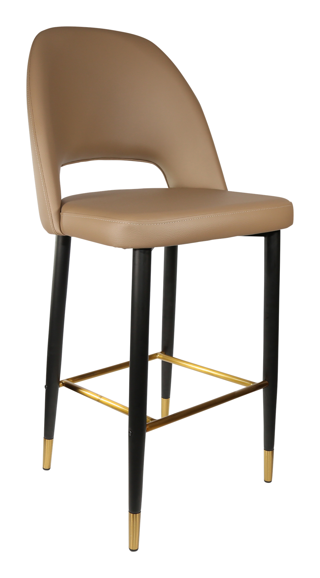 Durafurn Semifreddo Stool with Black Metal 750h Legs