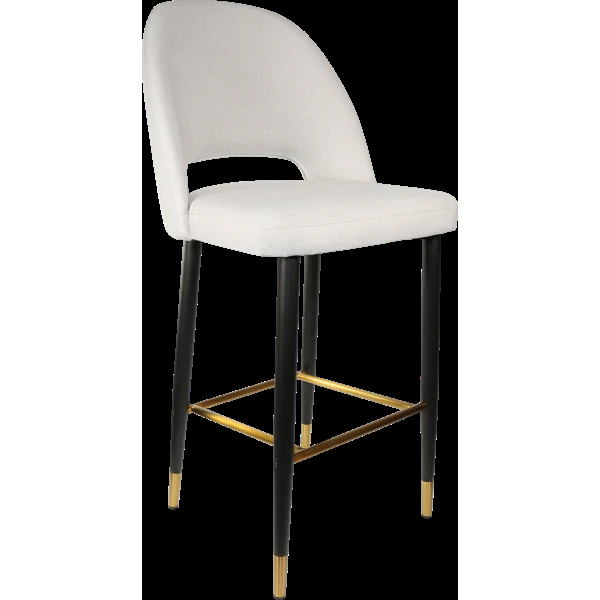Durafurn Semifreddo Stool - Black Metal 750h Legs/Light Grey Woven Fabric