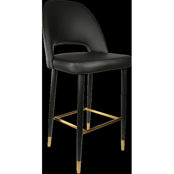 Durafurn Semifreddo Stool - Black Metal 750h Legs/Black Vinyl