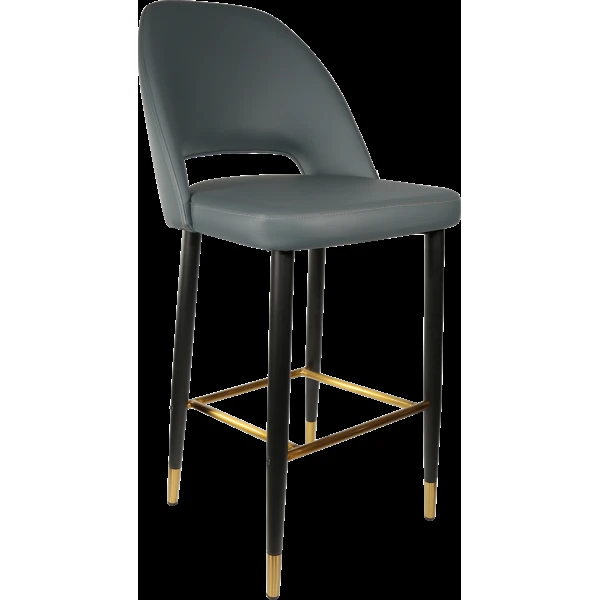 Durafurn Semifreddo Stool - Black Metal 750h Legs/Anthracite Vinyl