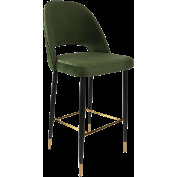 Durafurn Semifreddo Stool - Black Metal 750h Legs/Avocado Velvet