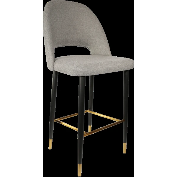 Durafurn Semifreddo Stool - Black Metal 750h Legs/Taupe Woven Fabric