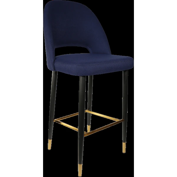 Durafurn Semifreddo Stool - Black Metal 750h Legs/Navy Woven Fabric