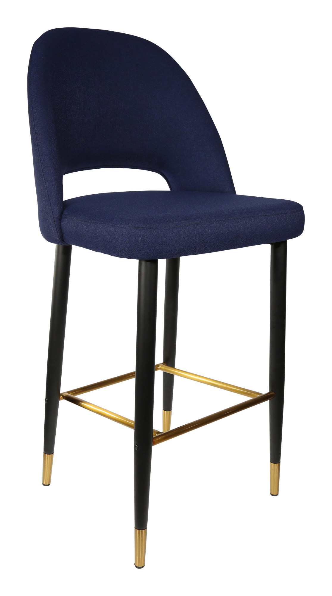 Durafurn Semifreddo Stool - Black Metal 750h Legs/Navy Woven Fabric