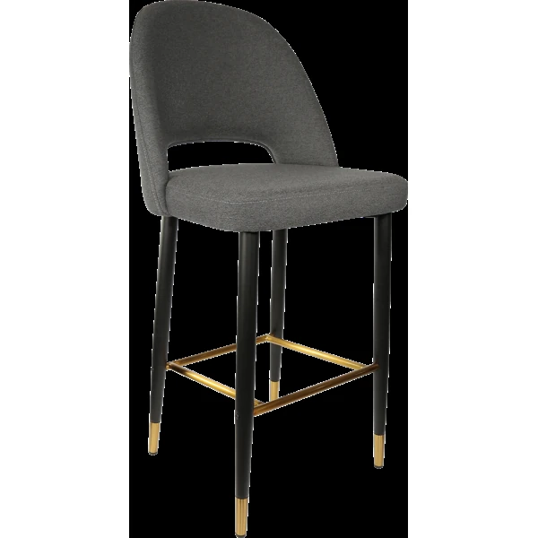 Durafurn Semifreddo Stool - Black Metal 750h Legs/Anthracite Woven Fabric