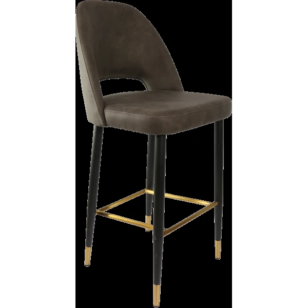 Durafurn Semifreddo Stool - Black Metal 750h Legs/Charcoal Fabric
